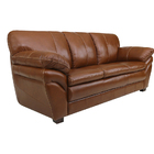 Conjunto Sofá De Couro Bradley 3 E 2 Lugares Conhaque