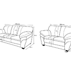 Conjunto Sofá De Couro Gana 3 E 2 Lugares Branco Pigmentado -
