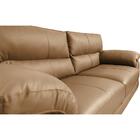 Conjunto Sofá De Couro Legítimo 3 E 2 Lugares Cama Inbox Don