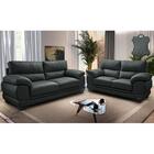 Conjunto Sofá De Couro Legítimo 3 E 2 Lugares Cama Inbox Don