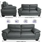 Conjunto Sofá De Couro Legítimo 3 E 2 Lugares Cama Inbox Don