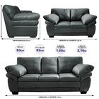 Conjunto Sofá De Couro Legítimo 3 E 2 Lugares Cama Inbox Mont