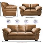 Conjunto Sofá De Couro Legítimo 3 E 2 Lugares Cama Inbox Mont