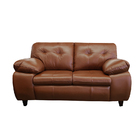 Conjunto Sofá De Couro Marselha 3 E 2 Lugares Conhaque Com Br