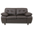 Conjunto Sofá De Couro Marselha 3 E 2 Lugares Marrom Pigmenta