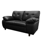 Conjunto Sofá De Couro Marselha 3 E 2 Lugares Preto Pigmentad