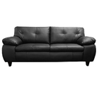 Conjunto Sofá De Couro Marselha 3 E 2 Lugares Preto Pigmentad