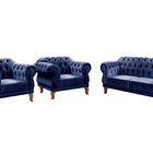 Conjunto Sofá Duquesa Chesterfield 2 Lugares E 2 Poltronas Az