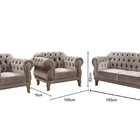Conjunto Sofá Duquesa Chesterfield 2 Lugares E 2 Poltronas Ci