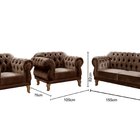 Conjunto Sofá Duquesa Chesterfield 2 Lugares E 2 Poltronas Ma