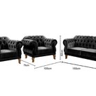 Conjunto Sofá Duquesa Chesterfield 2 Lugares E 2 Poltronas Pr