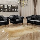 Conjunto Sofá Duquesa Chesterfield 2 Lugares E 2 Poltronas Pr