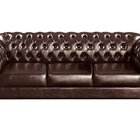 Conjunto Sofá Duquesa Chesterfield 3 Lugares + 1 Poltrona Café