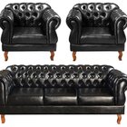 Conjunto Sofá Duquesa Chesterfield 3 Lugares + 2 Poltronas Pr