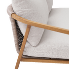 Conjunto para Jardim Sofá e Mesa 6 lugares 4 Peças Alumínio Bege Gaia Naterial