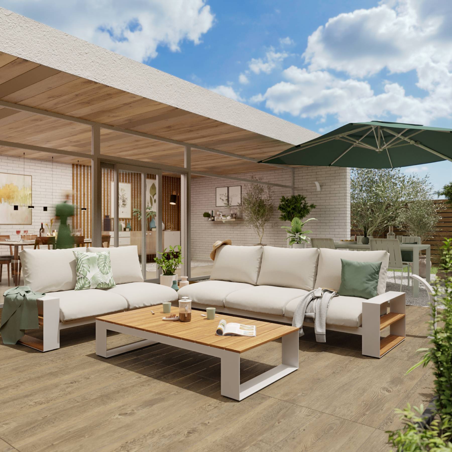 Conjunto para Jardim com 5 Lugares Surrey Naterial