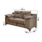 Conjunto Sofá Ibiza Living 2 E 3 Lugares Avelâ Confortável Sa