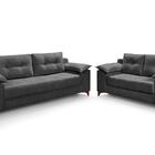 Conjunto Sofá Ibiza Living 2 E 3 Lugares Chumbo Confortável S