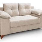 Conjunto Sofá Ibiza Living 2 E 3 Lugares Creme Confortável Sa