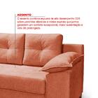 Conjunto Sofá Ibiza Living 2 E 3 Lugares Goiaba Confortável S