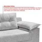 Conjunto Sofá Ibiza Living 2 E 3 Lugares Prata Confortável Sa