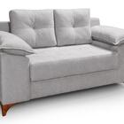 Conjunto Sofá Ibiza Living 2 E 3 Lugares Prata Confortável Sa