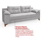 Conjunto Sofá Ibiza Living 2 E 3 Lugares Prata Confortável Sa