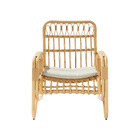 Conjunto de Sofá com Mesa e Poltrona para Jardim Bellis 5 Lugares Alumínio e Poliéster Bege Naterial