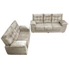 Conjunto Sofá Luxemburgo 3 E 2 Lugares 1,52m E 2,02m Suede Be