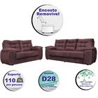 Conjunto Sofá Luxemburgo 3 E 2 Lugares 1,52m E 2,02m Suede Vi