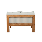 Conjunto Sofá 3 Lugares com Módulo Central e Lateral Esquerdo e Mesa de Centro de Madeira Yumi Naterial