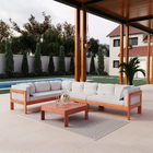 Conjunto Sofá 3 Lugares com Módulo Central e Lateral Esquerdo e Mesa de Centro de Madeira Yumi Naterial