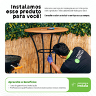 Conjunto para Jardim com Sofá, Poltrona e Mesa de Centro 5 Lugares Alumínio Cinza Neckar Naterial