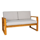 Conjunto para Jardim com Sofá, Poltrona e Mesa de Centro 4 Lugares Eucalipto Caramelo Solarium Naterial