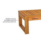 Conjunto para Jardim com Sofá, Poltrona e Mesa de Centro 4 Lugares Eucalipto Caramelo Solarium Naterial