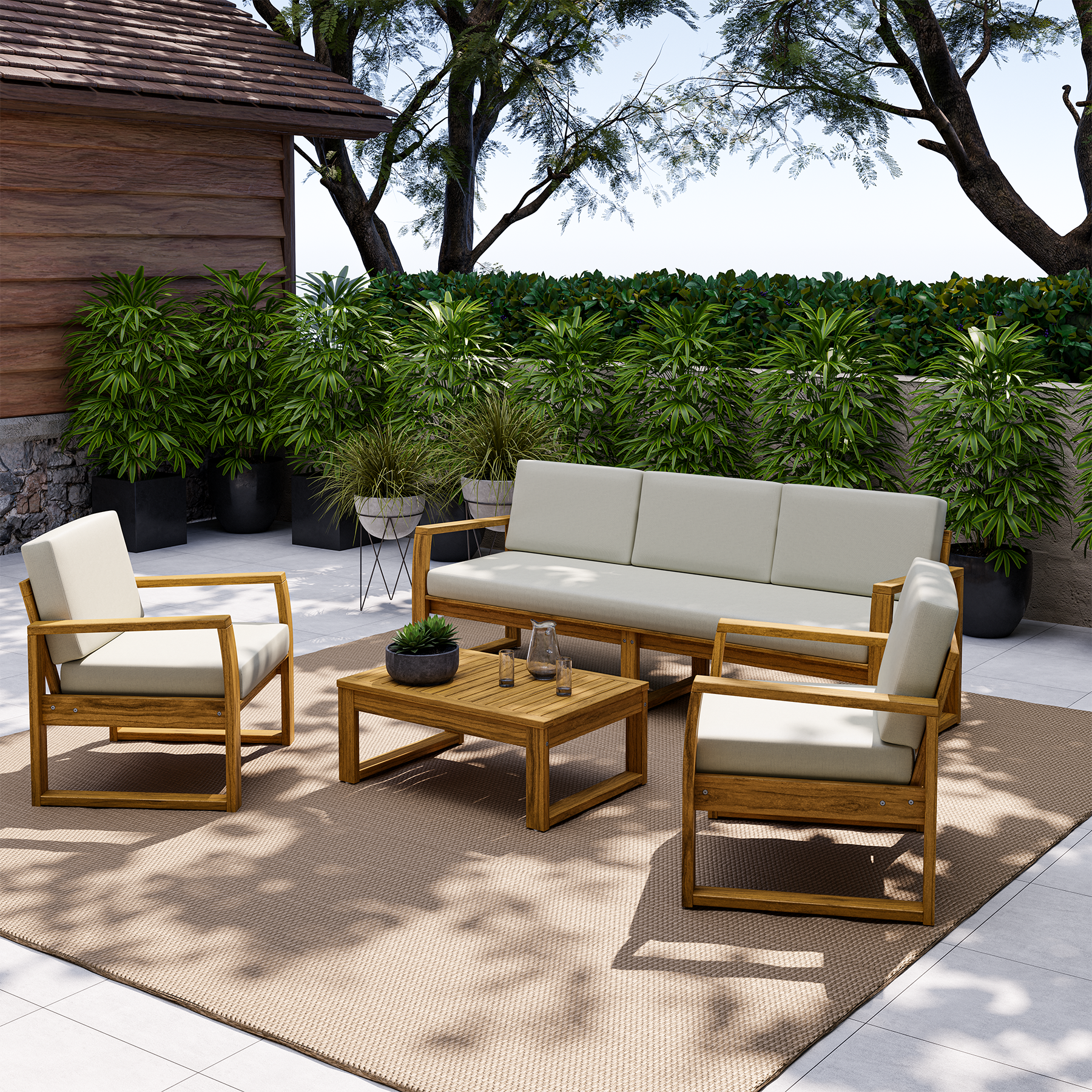 Conjunto para Jardim com 5 Lugares Solarium Naterial