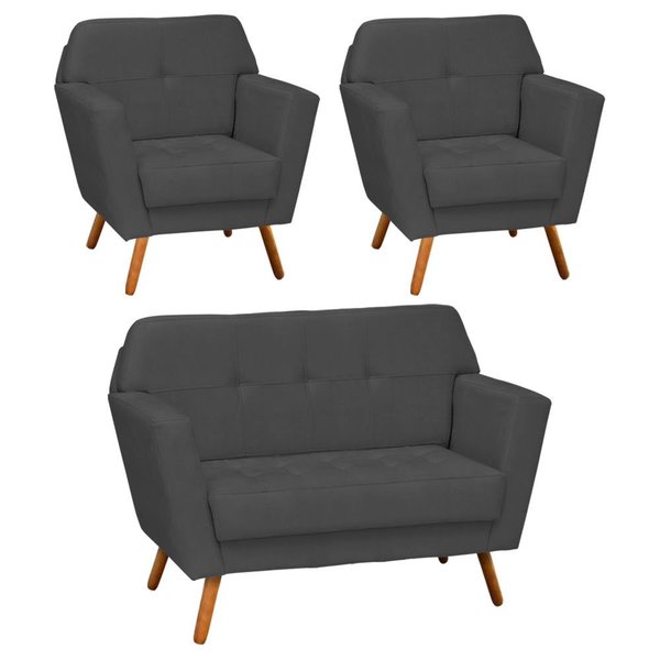 02 poltronas esmeralda suede grafite
