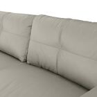 Conjunto Sofá Sala De Estar Kenny Pés Madeira Couro Avelã G43