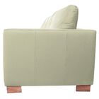 Conjunto Sofá Sala De Estar Kenny Pés Madeira Couro Off White