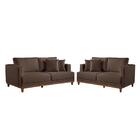 Conjunto Sofás 2 E 3 Lugares Estofados M-175 Veludo Martins M