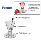 Conjunto Sorvete Com Prato Colher E Taça 6 Peças Forma