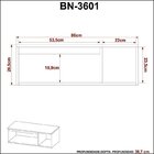 Conjunto Suspenso Para Banheiro Com Espelheira 80cm Marrom