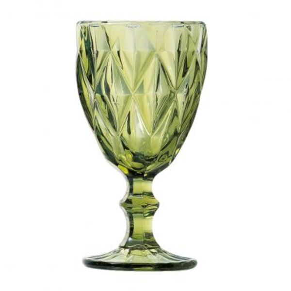 Conjunto Taças De Agua De Vidro Verde  6 Pcs 8 8cm X 17cm  26