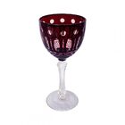 Conjunto Taças De Agua De Vidro Vermelha  6 Pcs 9 3cm X 9 3cm