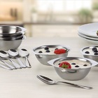 Conjunto Taças De Sobremesa E Colher 12 Peças Pop Inox Forma