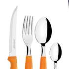 Conjunto Talheres 24 Peças Ipanema Laranja Tramontina