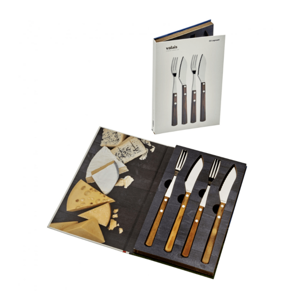 Conjunto Talheres Para Queijos Valais Em Aço Inox Com Cabo Em