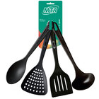 Conjunto Talheres Preto De Nylon Mta  Cód. 8667