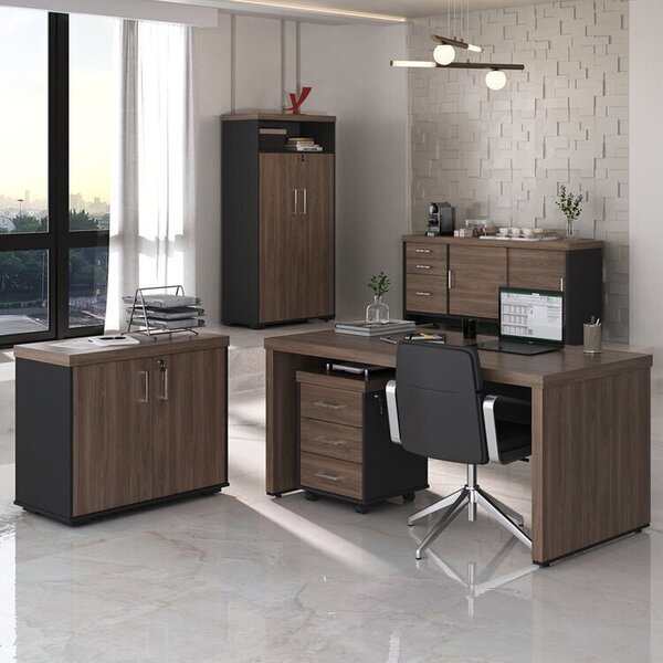 Conjunto Tamburato Mesa 1600 Gaveteiro Balcão 2 Portas Armári