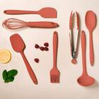 Conjunto Terracota 5 Peças Kit Silicone Utensílios Cozinha